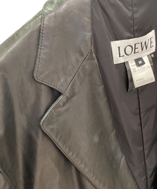 LOEWE（ロエベ）LOEWE (ロエベ) Leather Tailored Jacket（レザーテーラードジャケット） ブラック サイズ:Mの古着・服飾アイテム