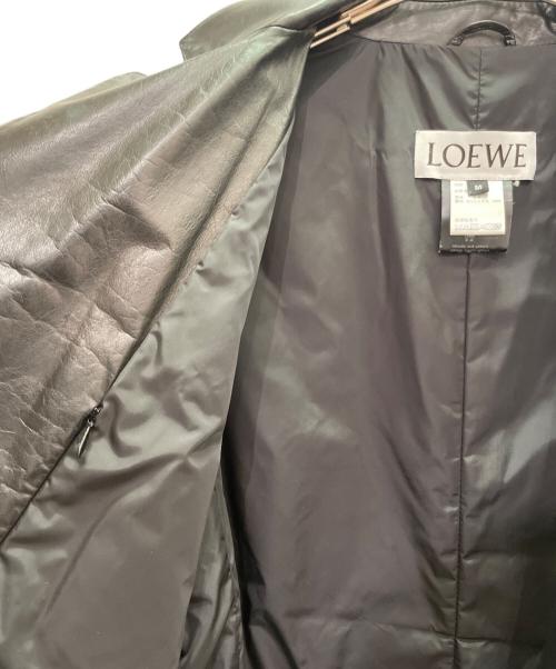 LOEWE（ロエベ）LOEWE (ロエベ) Leather Tailored Jacket（レザーテーラードジャケット） ブラック サイズ:Mの古着・服飾アイテム