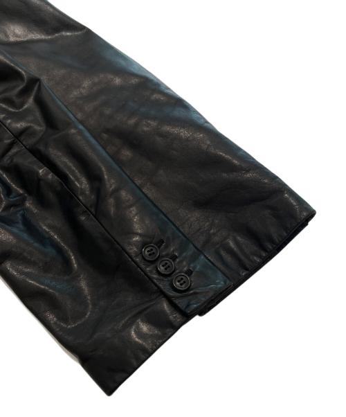 LOEWE（ロエベ）LOEWE (ロエベ) Leather Tailored Jacket（レザーテーラードジャケット） ブラック サイズ:Mの古着・服飾アイテム