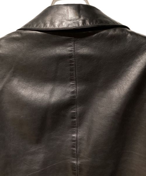 LOEWE（ロエベ）LOEWE (ロエベ) Leather Tailored Jacket（レザーテーラードジャケット） ブラック サイズ:Mの古着・服飾アイテム