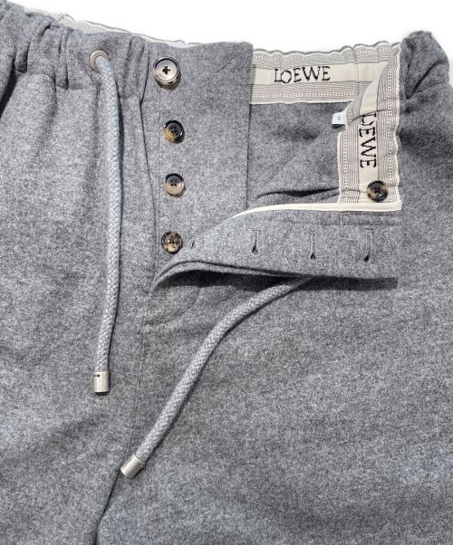 LOEWE（ロエベ）LOEWE (ロエベ) ウール×カシミヤ トラウザーズ パンツ グレー サイズ:48の古着・服飾アイテム