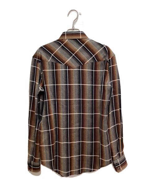 CELINE（セリーヌ）CELINE (セリーヌ) ドラッグストアカラーウエスタンシャツ ブラウン×グレー サイズ:38の古着・服飾アイテム