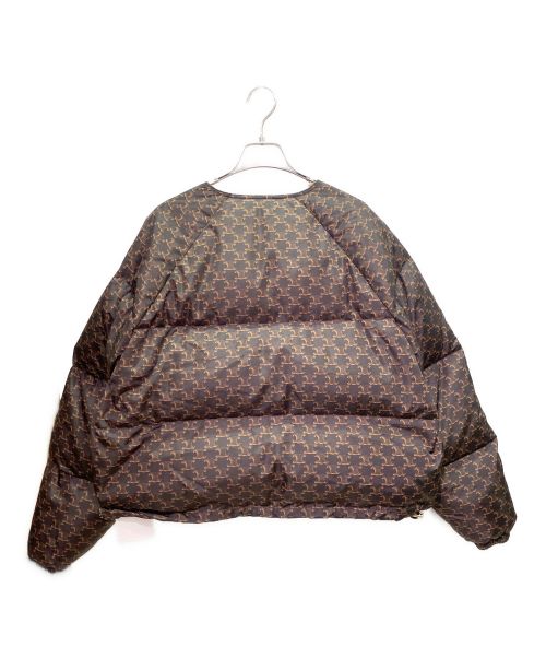CELINE（セリーヌ）CELINE (セリーヌ) トリオンフ ノーカラー ダウンジャケット ブラウン サイズ:38の古着・服飾アイテム