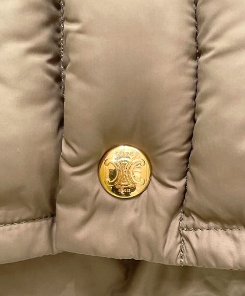 CELINE（セリーヌ）CELINE (セリーヌ) トリオンフ キルティング ベスト カーキ サイズ:38の古着・服飾アイテム