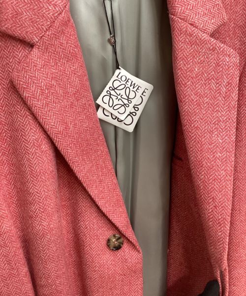 LOEWE（ロエベ）LOEWE (ロエベ) Denim Belted-Waist Coat（デニムベルテッドウエストコート） ピンク×インディゴ サイズ:SIZE50の古着・服飾アイテム