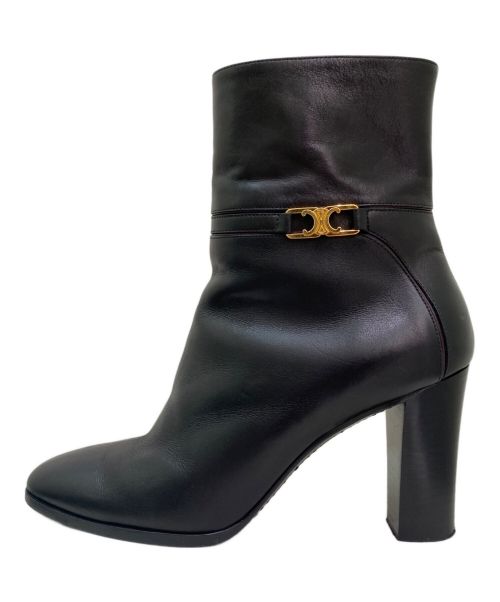 CELINE（セリーヌ）CELINE (セリーヌ) トリンオフショートブーツ ブラック サイズ:38.5の古着・服飾アイテム