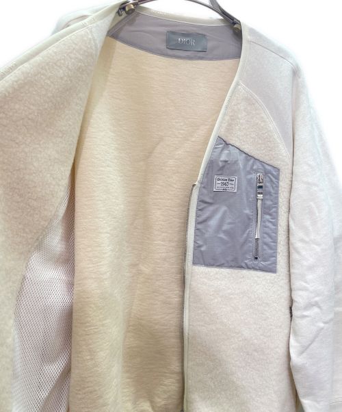 Dior（ディオール）Dior (ディオール) Dior by Birkenstock CD 1947 Zipped Jacket アイボリー サイズ:Sの古着・服飾アイテム