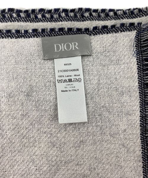 Christian Dior（クリスチャン ディオール）Christian Dior (クリスチャン ディオール) Heart motif scarf（ハートモチーフスカーフ） ネイビーの古着・服飾アイテム