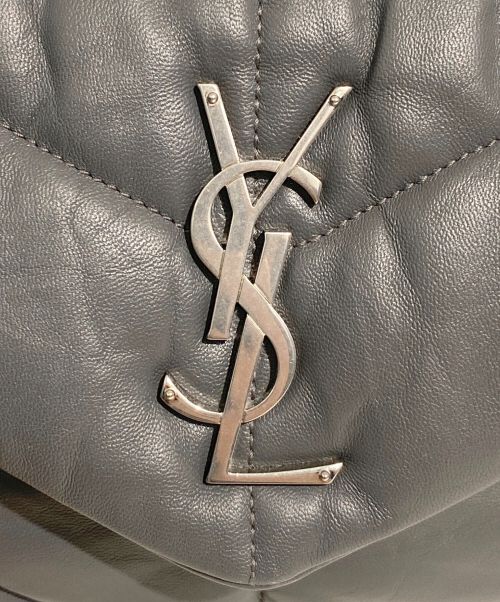Saint Laurent Paris（サンローランパリ）Saint Laurent Paris (サンローランパリ) ルルパファーチェーンショルダーバッグ グレーの古着・服飾アイテム