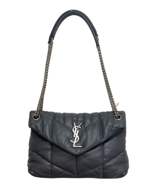 Saint Laurent Paris（サンローランパリ）Saint Laurent Paris (サンローランパリ) ルルパファーチェーンショルダーバッグ グレーの古着・服飾アイテム