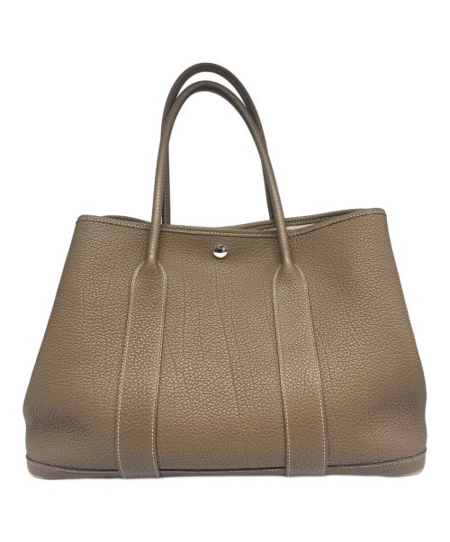 HERMES（エルメス）HERMES (エルメス) ガーデンパーティ MM/シルバー金具/ネゴンダ/エトゥープ/Y刻印 エトゥープ サイズ:MMの古着・服飾アイテム