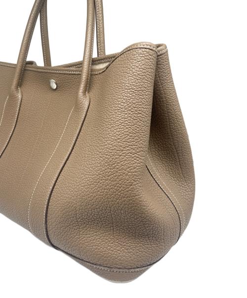 HERMES（エルメス）HERMES (エルメス) ガーデンパーティ MM/シルバー金具/ネゴンダ/エトゥープ/Y刻印 エトゥープ サイズ:MMの古着・服飾アイテム