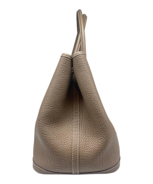 HERMES（エルメス）HERMES (エルメス) ガーデンパーティ MM/シルバー金具/ネゴンダ/エトゥープ/Y刻印 エトゥープ サイズ:MMの古着・服飾アイテム
