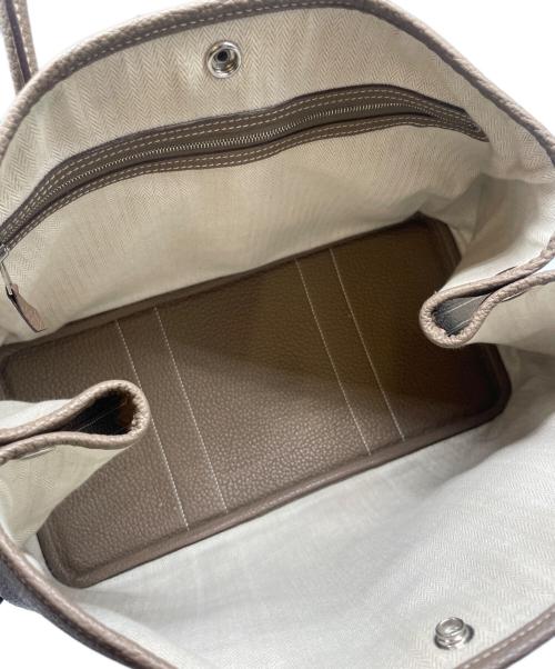 HERMES（エルメス）HERMES (エルメス) ガーデンパーティ MM/シルバー金具/ネゴンダ/エトゥープ/Y刻印 エトゥープ サイズ:MMの古着・服飾アイテム