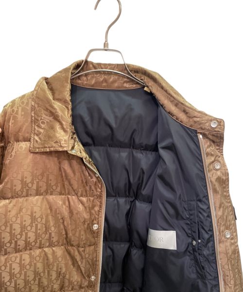 Dior（ディオール）Dior (ディオール) オブリーク ダウンジャケット ブラウン サイズ:48の古着・服飾アイテム