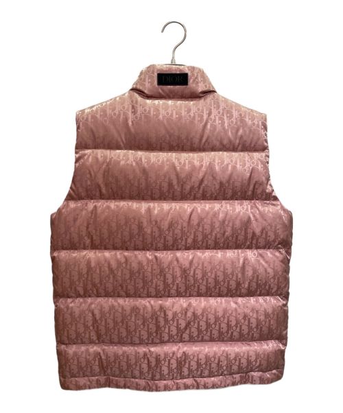 Christian Dior（クリスチャン ディオール）Christian Dior (クリスチャン ディオール) 20AW Oblique Pattern Nylon Down Vest（オブリーク柄ナイロンダウンベスト） ピンク サイズ:46の古着・服飾アイテム