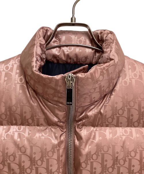 Christian Dior（クリスチャン ディオール）Christian Dior (クリスチャン ディオール) 20AW Oblique Pattern Nylon Down Vest（オブリーク柄ナイロンダウンベスト） ピンク サイズ:46の古着・服飾アイテム