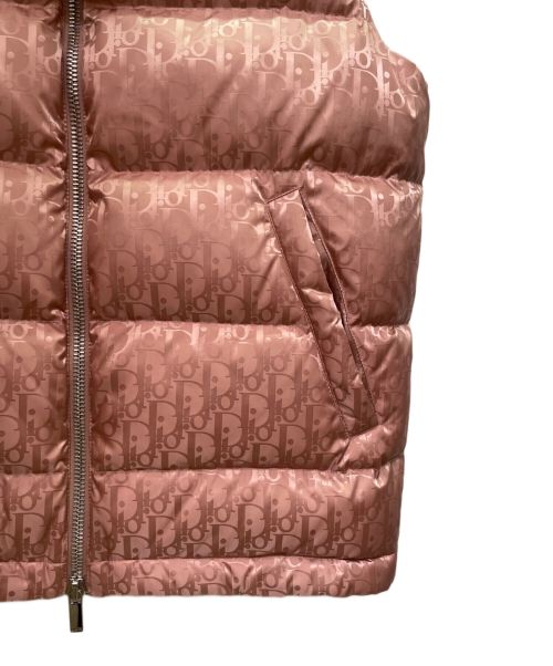 Christian Dior（クリスチャン ディオール）Christian Dior (クリスチャン ディオール) 20AW Oblique Pattern Nylon Down Vest（オブリーク柄ナイロンダウンベスト） ピンク サイズ:46の古着・服飾アイテム