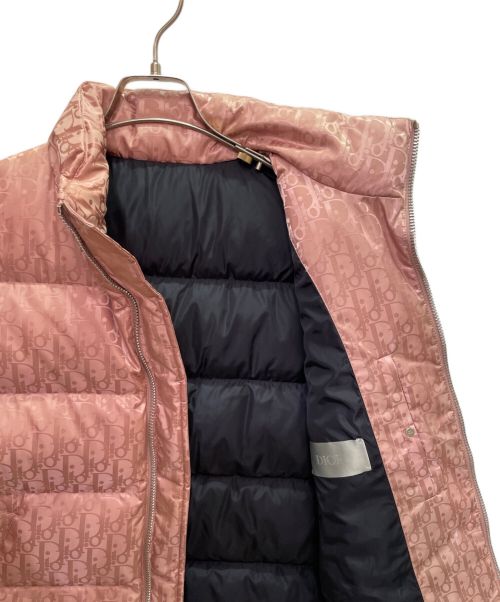 Christian Dior（クリスチャン ディオール）Christian Dior (クリスチャン ディオール) 20AW Oblique Pattern Nylon Down Vest（オブリーク柄ナイロンダウンベスト） ピンク サイズ:46の古着・服飾アイテム