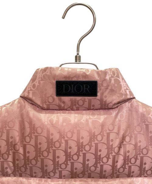 Christian Dior（クリスチャン ディオール）Christian Dior (クリスチャン ディオール) 20AW Oblique Pattern Nylon Down Vest（オブリーク柄ナイロンダウンベスト） ピンク サイズ:46の古着・服飾アイテム