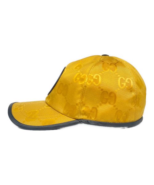 GUCCI（グッチ）GUCCI (グッチ) Off The Grid GGナイロン ベースボールキャップ イエロー サイズ:Lの古着・服飾アイテム