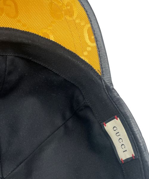 GUCCI（グッチ）GUCCI (グッチ) Off The Grid GGナイロン ベースボールキャップ イエロー サイズ:Lの古着・服飾アイテム