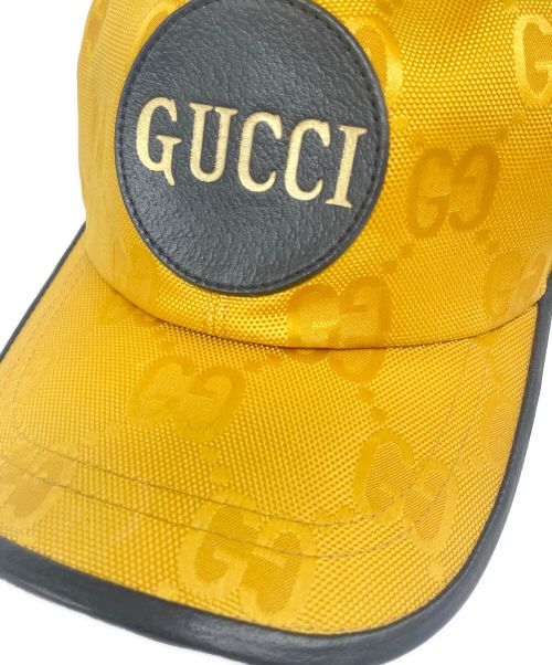 GUCCI（グッチ）GUCCI (グッチ) Off The Grid GGナイロン ベースボールキャップ イエロー サイズ:Lの古着・服飾アイテム