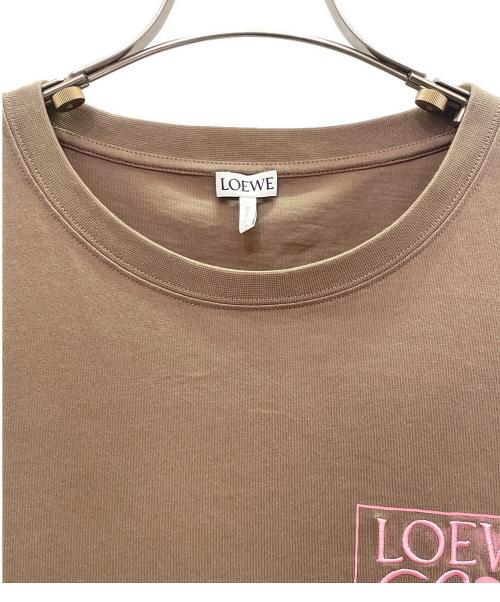 LOEWE（ロエベ）LOEWE (ロエベ) アナグラム フェイクポケット Tシャツ ブラウン サイズ:XLの古着・服飾アイテム