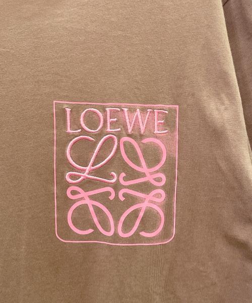 LOEWE（ロエベ）LOEWE (ロエベ) アナグラム フェイクポケット Tシャツ ブラウン サイズ:XLの古着・服飾アイテム