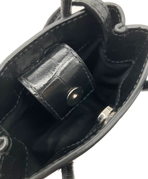 BALENCIAGA（バレンシアガ）BALENCIAGA (バレンシアガ) クロコ型押しショルダーポーチ ブラックの古着・服飾アイテム