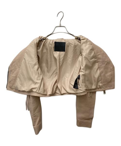 ALL SAINTS（オールセインツ）ALL SAINTS (オールセインツ) ラムレザーライダースジャケット WL190U ベージュ サイズ:160/74Aの古着・服飾アイテム