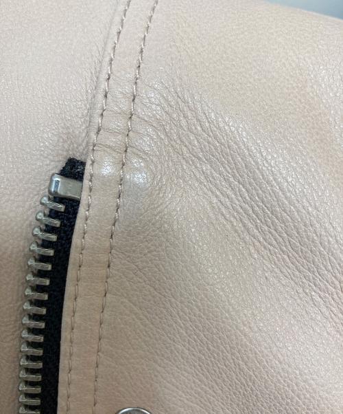 ALL SAINTS（オールセインツ）ALL SAINTS (オールセインツ) ラムレザーライダースジャケット WL190U ベージュ サイズ:160/74Aの古着・服飾アイテム