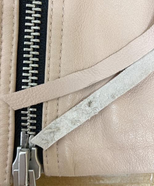 ALL SAINTS（オールセインツ）ALL SAINTS (オールセインツ) ラムレザーライダースジャケット WL190U ベージュ サイズ:160/74Aの古着・服飾アイテム