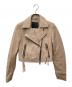 ALL SAINTS（オールセインツ）の古着「ラムレザーライダースジャケット WL190U」｜ベージュ