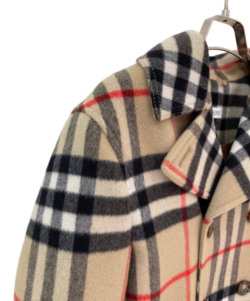 BURBERRY（バーバリー）BURBERRY (バーバリー) ノヴァチェックPコート ベージュ×ブラック サイズ:FREEの古着・服飾アイテム