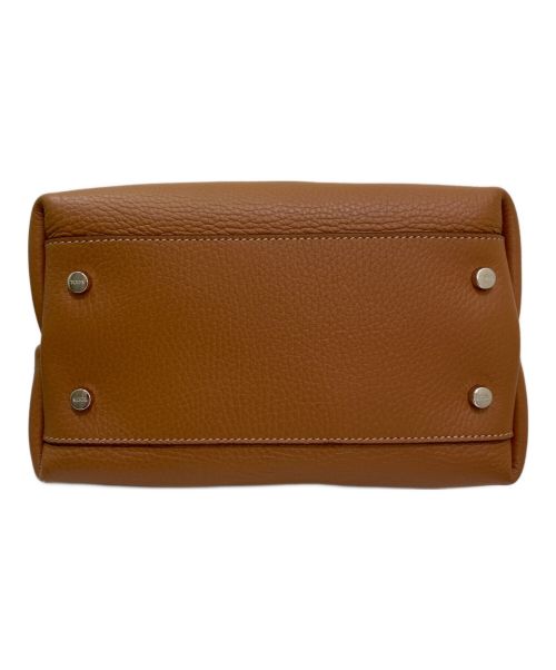 TOD'S（トッズ）TOD'S (トッズ) Tタイムレスミニレザーバッグ キャメルブラウンの古着・服飾アイテム