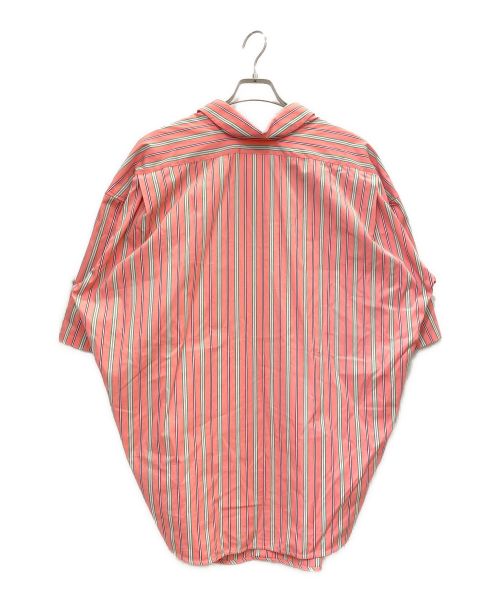 BALENCIAGA（バレンシアガ）BALENCIAGA (バレンシアガ) Striped Oversized Cotton Shirt ピンク×ホワイト サイズ:34の古着・服飾アイテム