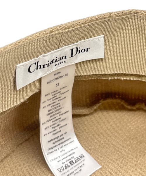 Christian Dior（クリスチャン ディオール）Christian Dior (クリスチャン ディオール) ロゴキャスケット 02DCP920A140 ベージュ サイズ:57の古着・服飾アイテム