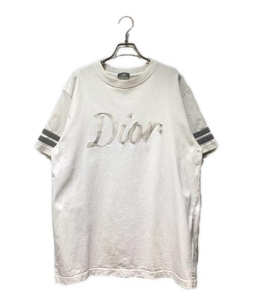 Dior（ディオール）Dior (ディオール) 22SS COMPACT COTTON TEE（ロゴカットソー） ホワイト サイズ:Lの古着・服飾アイテム