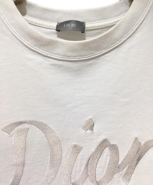 Dior（ディオール）Dior (ディオール) 22SS COMPACT COTTON TEE（ロゴカットソー） ホワイト サイズ:Lの古着・服飾アイテム