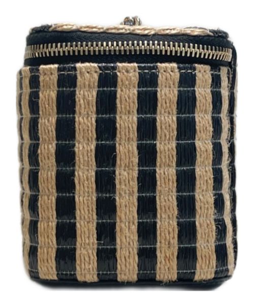 CHANEL（シャネル）CHANEL (シャネル) スモールバニティショルダーバッグ ベージュ×ブラックの古着・服飾アイテム