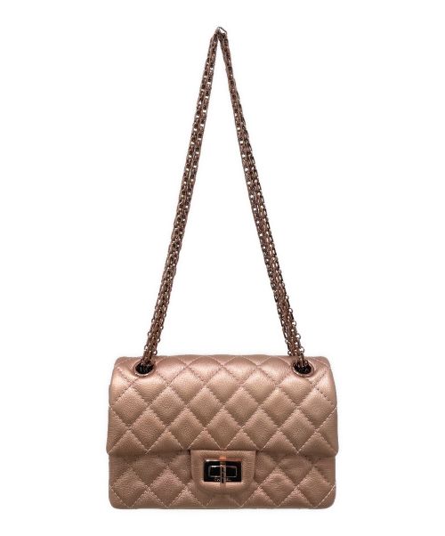 CHANEL（シャネル）CHANEL (シャネル) 2.55ミニフラップバッグ メタリックローズゴールド サイズ:20の古着・服飾アイテム
