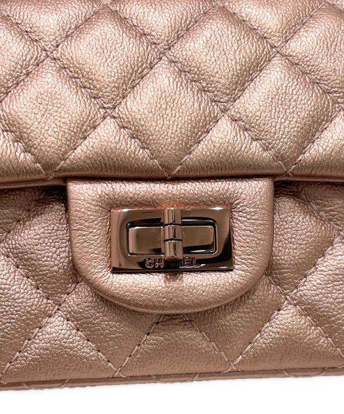 CHANEL（シャネル）CHANEL (シャネル) 2.55ミニフラップバッグ メタリックローズゴールド サイズ:20の古着・服飾アイテム