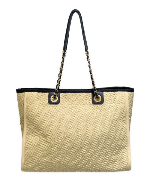 CHANEL（シャネル）CHANEL (シャネル) ストロートートバッグ ベージュ サイズ:MMの古着・服飾アイテム