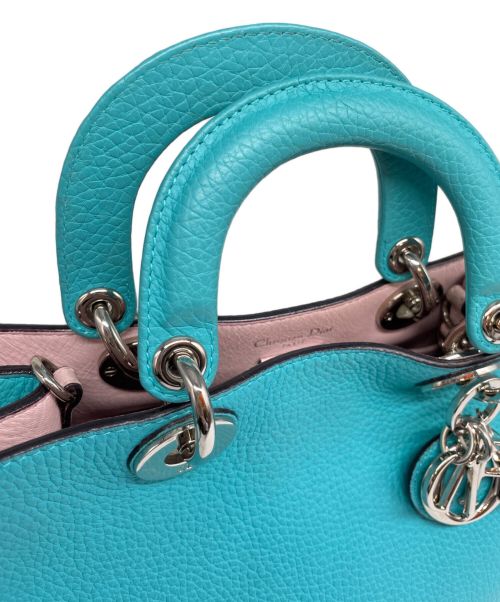 Christian Dior（クリスチャン ディオール）Christian Dior (クリスチャン ディオール) DIORISSIMO BAG ディオリッシモ バッグ ターコイズブルーの古着・服飾アイテム