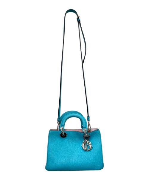Christian Dior（クリスチャン ディオール）Christian Dior (クリスチャン ディオール) DIORISSIMO BAG ディオリッシモ バッグ ターコイズブルーの古着・服飾アイテム