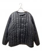 South2 West8サウスツー ウエストエイト）の古着「Quilted Crew Neck Cardigan NS717」｜ブラック