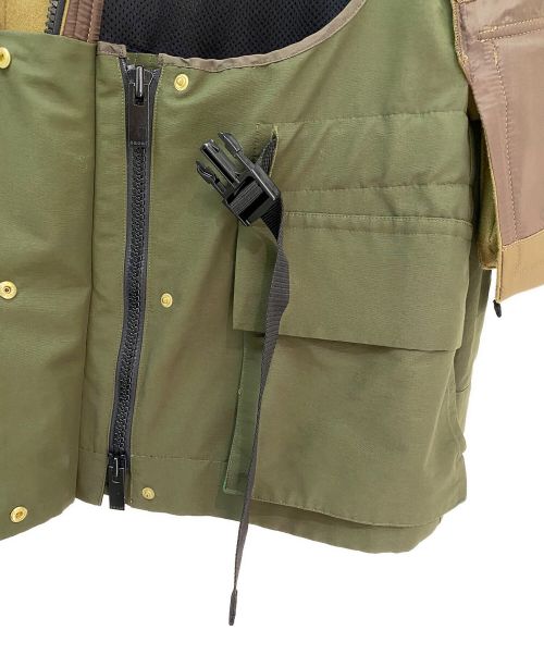 sacai（サカイ）sacai (サカイ) Wool Melton×Grosgrain Blouson カーキ サイズ:１の古着・服飾アイテム
