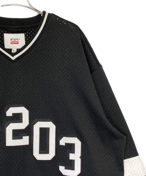 SUPREME（シュプリーム）SUPREME (シュプリーム) WTAPS (ダブルタップス) MITCHELL & NESS (ミッチェルアンドネス) Hockey Jersey ブラック サイズ:XLの古着・服飾アイテム