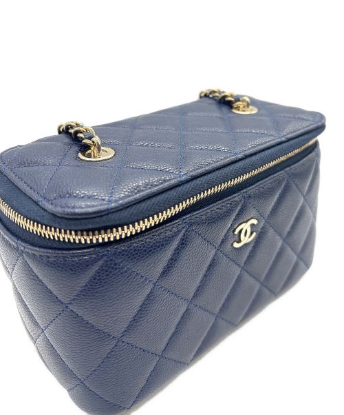 CHANEL（シャネル）CHANEL (シャネル) チェーンスモールバニティーバッグ ネイビー サイズ:スモールの古着・服飾アイテム